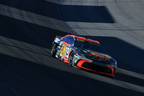 Chase Briscoe navigates Turn 1 during a NASCAR Cup Series auto race Sunday, Oct. 4, 2026, in Las Vegas. (AP Photo/Sam Morris)