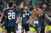 Argentina's Giuliano Simeone, right, celebrates with teammates after scoring his side's seventh goal against Burkina Faso during an international friendly soccer match in Buenos Aires, Argentina, Saturday, Oct. 3, 2026. (AP Photo/Gustavo Garello)