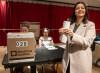 Québec Solidaire co-spokesperson Ruba Ghazal votes in her Montreal riding of Mercier, in the Quebec provincial general election on Monday Oct. 5, 2026. THE CANADIAN PRESS/Peter McCabe
