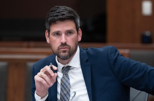 Minister of Justice and Attorney General of Canada Sean Fraser waits to appear at the House of Commons Standing Committee on Justice and Human Rights in Ottawa, Monday, June 29, 2026.  THE CANADIAN PRESS/Adrian Wyld