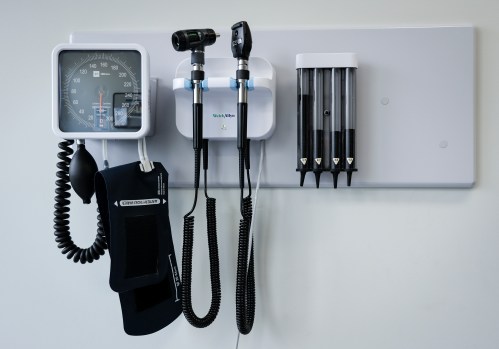 Medical tools are pictured in an exam room at a health clinic in Calgary on Friday, July 14, 2023. THE CANADIAN PRESS/Jeff McIntosh