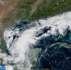 This satellite image from the National Oceanic and Atmospheric Administration shows Tropical Storm Isaias off the eastern coast of Mexico on Wednesday, Oct. 7, 2026. (National Oceanic and Atmospheric Administration via AP)