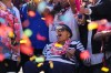 Opal Lee reacts as confetti is popped during an event honoring her 100th birthday Wednesday, Oct. 7, 2026, in Fort Worth, Texas. (AP Photo/Julio Cortez)
