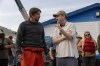 Josh Hartnett, left, as Calvin and Showrunner/Executive Producer Jesse McKeown are shown in this handout photo behind the scenes of episode 101 of 