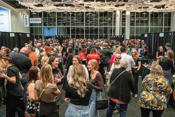 There’s not much elbow room among this lot for a lowly drinks writer (not pictured) to be making tasting notes. (Brook Jones / Free Press files)