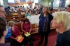 Representatives from Calgary Alliance for the Common Good gathered at Scarboro United Church in Calgary, Alta., on September 16, 2026, during the launch of their Get out The Vote Campaign. LEAH HENNEL