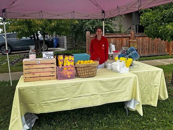 Ruby Barkley sold 119 cups of lemonade at her stand and donated the proceeds to West Broadway Youth Outreach. (Supplied)
