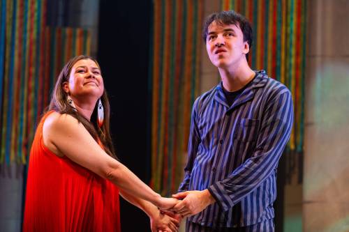Emelia Hellman / Geordie Theatre Krystle Pederson (left) and Dylan Thomas Bouchier in an earlier production of Jordan.