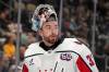 Goaltender Clay Stevenson during his first NHL game against the Pittsburgh Penguins in Pittsburgh on April 17, 2025. (Gene J. Puskar / The Associated Press files)