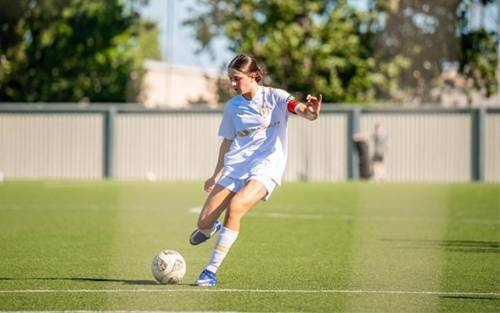 PETER CATIGAY PHOTO
                                West St. Paul&rsquo;s Quinn Lavoie said training in track helps with her speed and endurance on the soccer pitch.