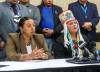 MIKE DEAL / FREE PRESS FILES
                                Assembly of Manitoba Chiefs Grand Chief Kyra Wilson, left, and Bloodvein First Nation Chief Lisa Young after a 2025 ruling by a Court of King&rsquo;s Bench judge on the blockade set up outside Bloodvein First Nation. Young says in recent meetings with Justice Minister Matt Wiebe she was clear that she was keeping the checkstop in place.