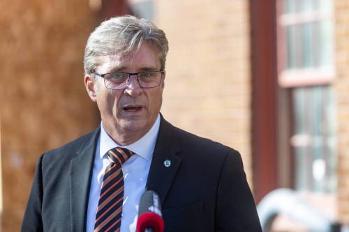 Mike Deal / Free Press
                                If elected, mayoral candidate Kevin Klein is promising to develop a pilot project that pairs paramedics and mental health clinicians together in a single vehicle that would respond to calls involving patients with non-violent mental health issues.
