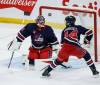 John Woods / THE CANADIAN PRESS
                                Winnipeg Jets netminder Stuart Skinner (left) and his backup Clay Stevenson have given the franchise extra patience in finding a new home for Connor Hellebuyck with their impressive 3-0-1 combined start to the season.