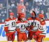 John Woods / THE CANADIAN PRESS
                                Anaheim Ducks&rsquo; Mikael Granlund (second left) celebrates his goal against the Winnipeg Jets during third period NHL hockey action in Winnipeg on Friday.