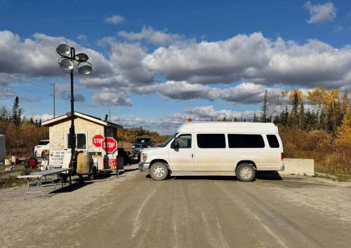 SUPPLIED
                                Bloodvein initially established a checkstop on its access road in May 2025 to prevent drugs and alcohol from entering the reserve.