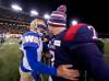 Frank Gunn / THE CANADIAN PRESS FILES
                                Winnipeg Blue Bombers quarterback Zach Collaros (left) and then Montreal Alouettes QB Cody Fajardo shake hands after the 110th CFL Grey Cup. The Elks pivot is 2-0 against Collaros in 2026, but Collaros remains 8-4 in the QB battle against his former Saskatchewan Roughriders teammate.