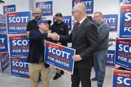(Ruth Bonneville / Free Press) The union endorsed Gillingham&rsquo;s re-election bid.