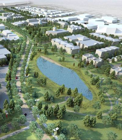 SUPPLIED 
                                A rendering from the Naawi-Oodena master plan. The project is expected to provide about 5,000 homes.