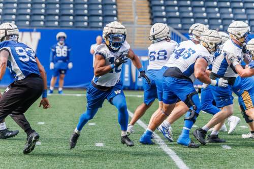 MIKE DEAL / FREE PRESS FILES
                                Winnipeg Blue Bombers receiver Nic Demski (centre) said Monday the club&rsquo;s collapse to Edmonton on Friday was &lsquo;the tale of this year so far,&rsquo; but the team is treating the regular-season finale against the B.C. Lions with a playoff game mindset.