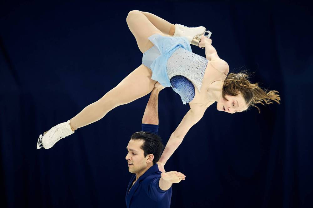 INTERNATIONAL SKATING UNION FILES
Winnipeg’s Ava Kemp and Yohnatan Elizarov dominated the nine-pair field from start to finish last week at the Tayside Trophy in Dundee, Scotland, recording their first international senior competition win.
