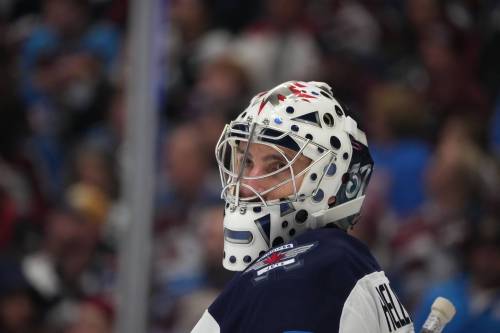 (David Zalubowski / The Associated Press files)
                                The Winnipeg Jets traded goaltender Connor Hellebuyck to the New Jersey Devils on Friday for forwards Dawson Mercer, Nick Bjugstad, goaltender Nico Daws, prospect centre Alexander Command and two draft picks.