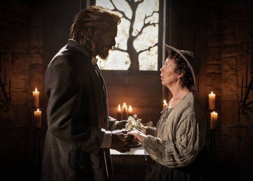 BLACK BEAR PICTURES
Alexander Skarsgard (left) is a man built to order for Fisherwoman (Olivia Colman) in Wicker