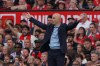 Manchester City's head coach Enzo Maresca gestures during the English Premier League soccer match between Manchester United and Manchester City in Manchester, England, Sunday, Sept. 13, 2026. (AP Photo/Ian Hodgson)