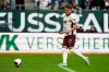 Augsburg's Robin Fellhauer scores his side's opening goal during the German Bundesliga soccer match between FC Augsburg and FC Bayern Munich in Augsburg, Germany, Oct. 10, 2026. (AP Photo/Matthias Schrader)