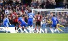 Chelsea's Jordan Henderson, third from left, scores their side's first goal during the English Premier League match between Chelsea and Bournemouth in London, Saturday, Oct. 10, 2026. (Adam Davy/PA via AP)