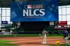 Milwaukee Brewers first baseman Jake Bauers practices ahead of Game 1 of baseball's National League Championship Series between the Milwaukee Brewers and the Los Angeles Dodgers, Saturday, Oct. 10, 2026, in Milwaukee. (AP Photo/Kyla Wolf)