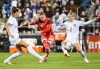 Denmark's Sara Thrige (2) and Selma Svendsen, left, defends against Canada's DB Pridham during second half international friendly soccer action in Montreal, on Friday, Oct. 9, 2026. THE CANADIAN PRESS/Graham Hughes