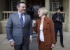 Premier-Designate Jason Kenney and Alberta Premier Rachel Notley meet in Edmonton on Thursday, April 18, 2019. THE CANADIAN PRESS/Jason Franson