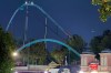 A roller coaster is shown at Six Flags over Georgia on Monday, Oct. 12, 2026 in Austell, Ga. (AP Photo/Emily Megnien)