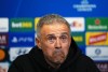 Paris Saint-Germain manager Luis Enrique reacts during a press conference, Tuesday, Oct. 13, 2026, in Manchester, England, a day ahead of their Champions League soccer match against Manchester City. (Martin Rickett/PA via AP)