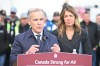 Prime Minister Mark Carney speaks at a press conference alongside Alberta Premier Danielle Smith in Fort McMurray on Thursday, Oct. 1, 2026. THE CANADIAN PRESS/Greg Halinda