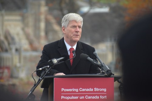 Federal Natural Resources Minister Tim Hodgson speaks during a news conference in Mactaquac, N.B., on Tuesday Oct. 13, 2026. THE CANADIAN PRESS/Eli J. Ridder