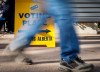 A voter arrives to cast their referendum vote at an advance polling station in Calgary on Tuesday, Oct. 13, 2026. THE CANADIAN PRESS/Jeff McIntosh