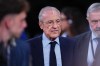 Relak Madrid President Florentino Perez arives for the La Liga soccer match between Real Madrid and Villarreal in Madrid, Spain, Saturday, Oct. 10, 2026. (AP Photo/Manu Fernandez)