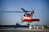 A U.S. Coast Guard helicopter lifts off at Coast Guard Station San Diego, Friday, Oct. 16, 2026, in San Diego. (AP Photo/Denis Poroy)