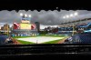 The field is covered before Game 4 of an American League Championship Series baseball game between the Cleveland Guardians and the Tampa Bay Rays in Cleveland, Friday, Oct. 16, 2026. (AP Photo/David J. Phillip)