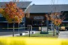 Police caution tape surrounds Silver Rail Elementary in Bend, Ore., Friday, Oct. 16, 2026, a day after a deadly shooting. (AP Photo/Joe Kline)