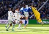 Chelsea goalkeeper Emiliano Martinez, right, picks up an injury during the English Premier League soccer match between Everton and Chelsea in Liverpool, England, Saturday, Oct. 17, 2026. (Mike Egerton/PA via AP)