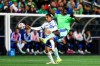 Seattle Sounders defender Yéimar Gómez Andrade, right, battles with CF Montréal forward Alexis Sánchez, left, for a loose ball during the first half of an MLS soccer match, Saturday, Oct. 17, 2026, in Seattle. (AP Photo/Rio Giancarlo)
