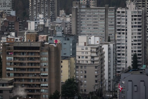 Apartment buildings are seen in the West End of Vancouver, on Jan. 19, 2023. THE CANADIAN PRESS/Darryl Dyck