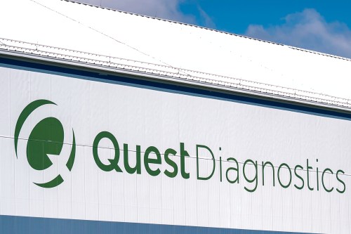 FILE - A Quest Diagnostics logo is seen on May 10, 2025, in East Rutherford, N.J. (AP Photo/Angelina Katsanis, File)