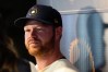 Milwaukee Brewers' Brandon Woodruff speaks during a World Series baseball media day, Thursday, Oct. 22, 2026, in Milwaukee, ahead of Game 1 between the Milwaukee Brewers and the Tampa Bay Rays. (AP Photo/Kayla Wolf)