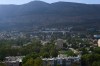 A view of Kiryat Shmona, Israel's largest northern city, is seen Tuesday, Oct. 13, 2026, with the border with Lebanon in the background. (AP Photo/Ariel Schalit)