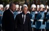 Prime Minister Mark Carney walks with Turkish President Recep Tayyip Erdogan, left, as he arrives at the Bestepe Presidential complex in Ankara, Turkey on Thursday, Oct. 22, 2026. THE CANADIAN PRESS/Adrian Wyld