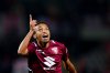 Torino's Rafik Belghali celebrates after scoring during the Serie A soccer match between Torino FC and AC Monza in Turin, Italy, Friday Oct. 23, 2026. (Fabio Ferrari/LaPresse via AP)