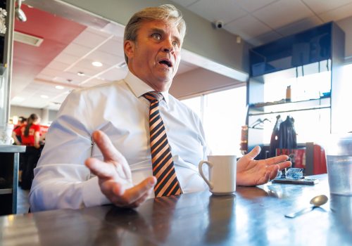 MIKE DEAL / FREE PRESS
1:13 PM
Kevin Klein talks about his campaign over lunch at the Red Top Drive Inn.
For day-in-the-life story.
Reporter: Malak Abas 
261005 - Monday, October 05, 2026.